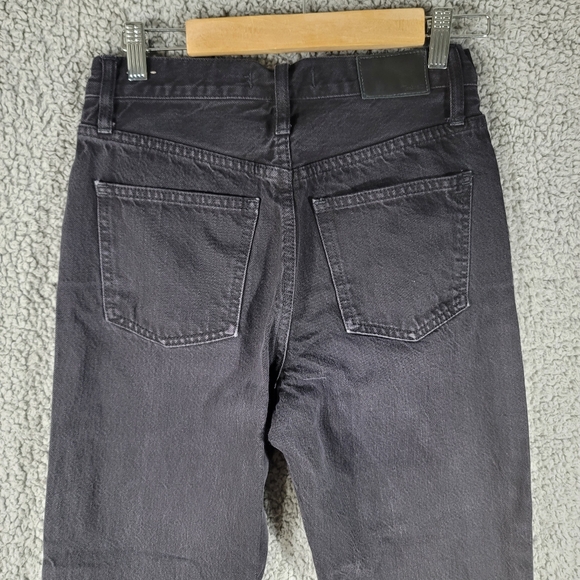 Madewell Jeans Womens 28* Black The Dad Jean Relaxed Baggy Straight Faded Denim - Picture 6 of 14